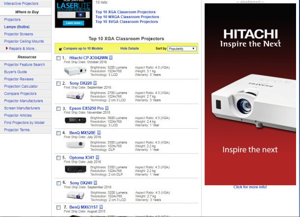 ویدئو پروژکتور و دیتا پروژکتور